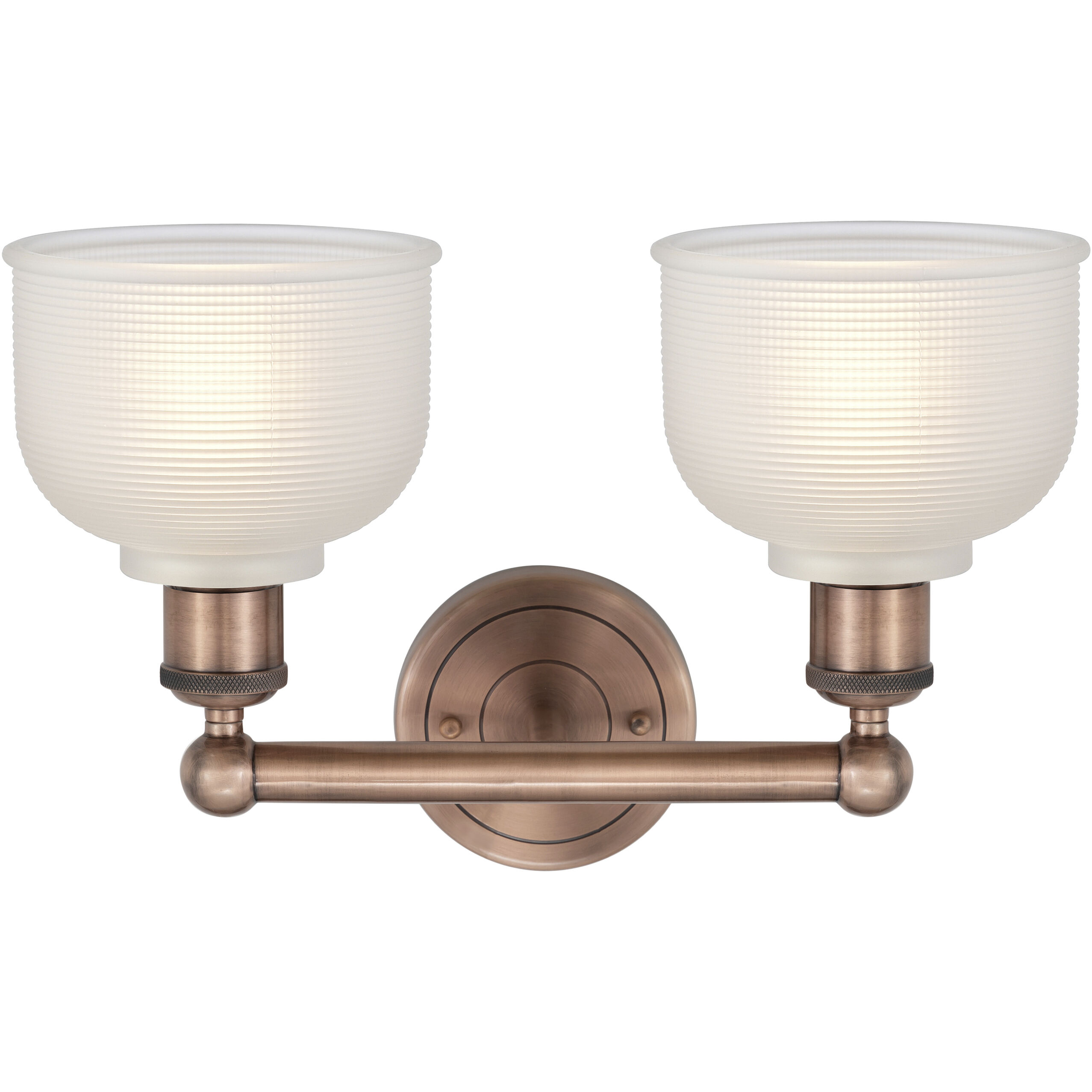 Dayton 2 Light 14.5 inch Antique Copper Bath Vanity Light Wall Light in White