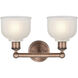 Dayton 2 Light 14.5 inch Antique Copper Bath Vanity Light Wall Light in White