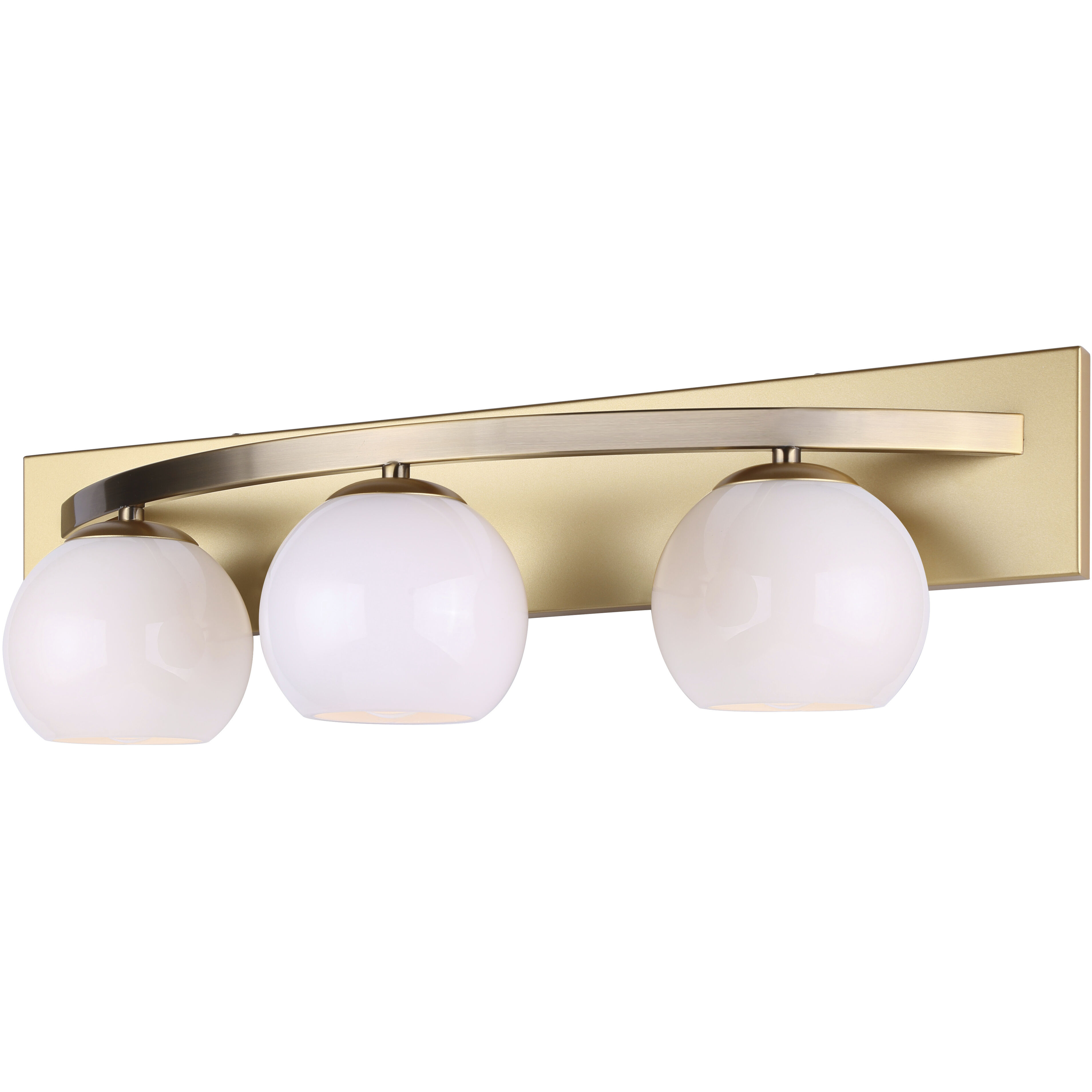 Monroe 3 Light 24 inch Gold Vanity Light Wall Light