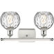 Ballston Athens Water Glass LED 16 inch White and Polished Chrome Bath Vanity Light Wall Light
