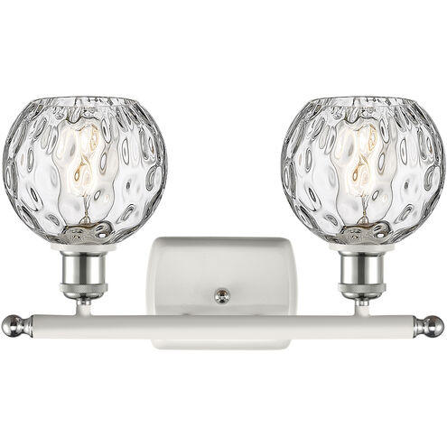 Ballston Athens Water Glass LED 16 inch White and Polished Chrome Bath Vanity Light Wall Light