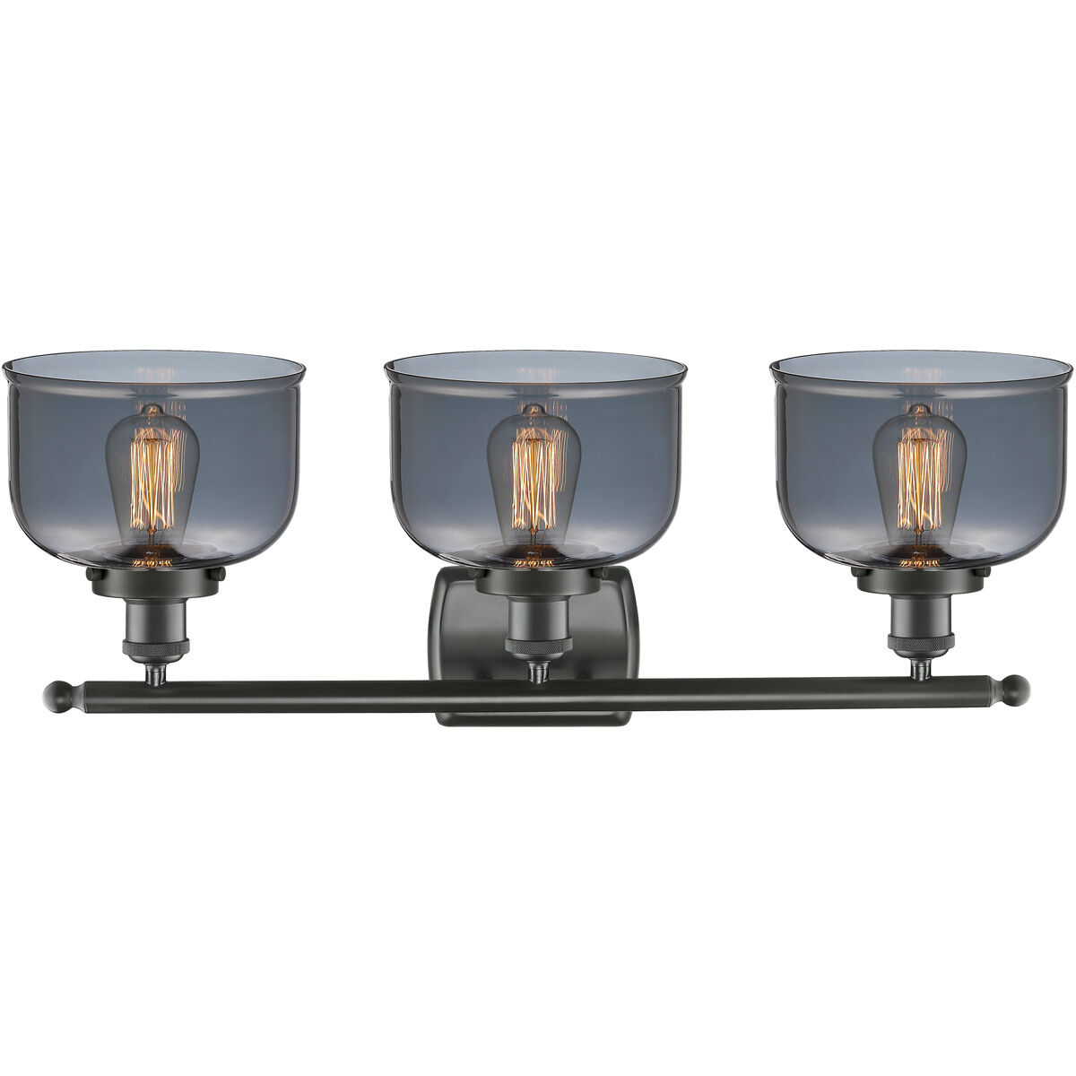 Ballston Large Bell LED 26 inch Oil Rubbed Bronze Bath Vanity Light Wall Light in Plated Smoke Glass, Ballston