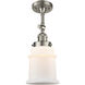 Franklin Restoration Canton 1 Light 7 inch Brushed Satin Nickel Sconce Wall Light in Matte White Glass, Franklin Restoration