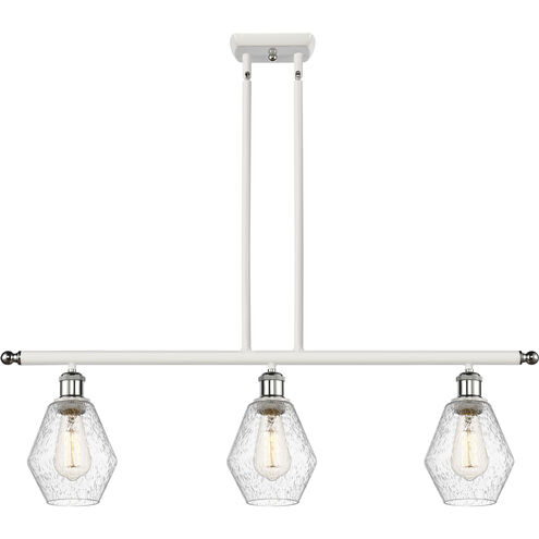 Ballston Cindyrella LED 36 inch White and Polished Chrome Island Light Ceiling Light in Seedy Glass