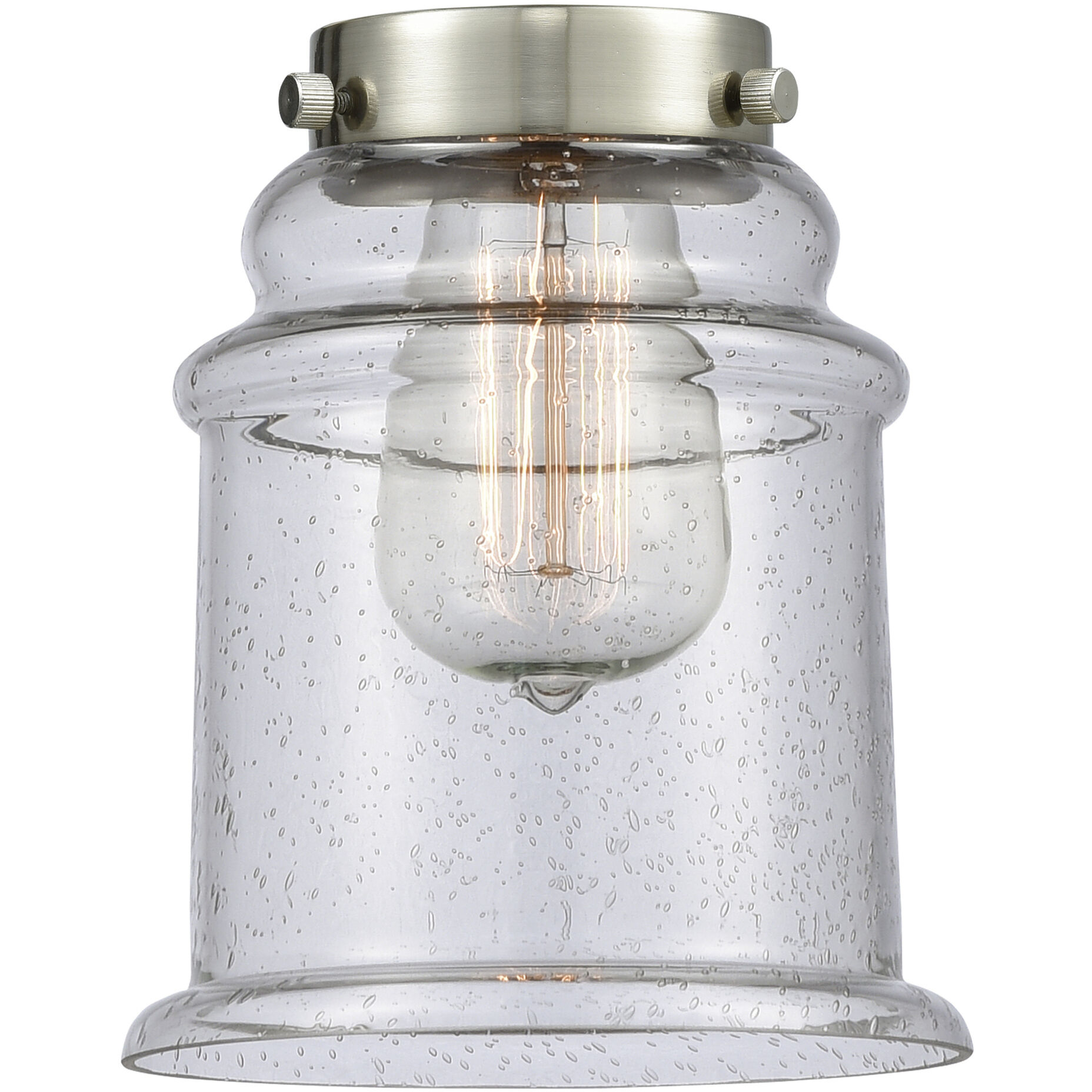 Franklin Restoration Canton 1 Light 6 inch Brushed Satin Nickel Mini Pendant Ceiling Light in Incandescent, Seedy, Franklin Restoration