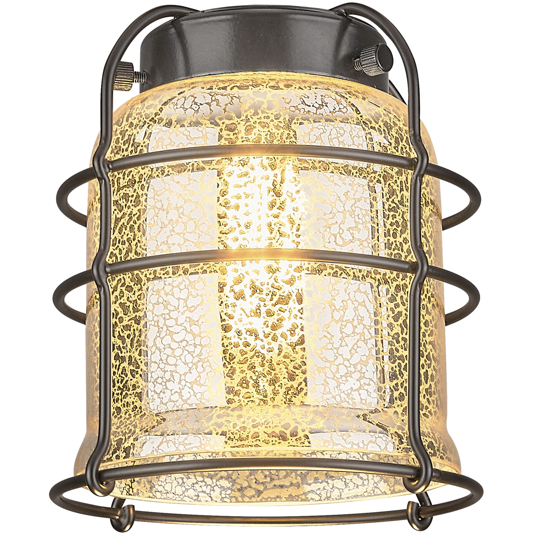 Franklin Restoration Bell Cage LED 6 inch Matte Black Mini Pendant Ceiling Light in Silver Plated Mercury, Franklin Restoration