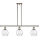 Ballston Small Waverly 3 Light 36 inch Polished Nickel Island Light Ceiling Light, Ballston