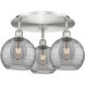 Athens Deco Swirl 3 Light 19.75 inch Satin Nickel Flush Mount Ceiling Light