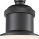 Edison Orwell 1 Light 8.38 inch Matte Black Semi-Flush Mount Ceiling Light in Matte White Glass