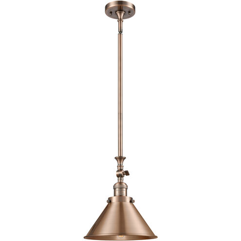 Franklin Restoration Briarcliff LED 10 inch Antique Copper Mini Pendant Ceiling Light, Franklin Restoration