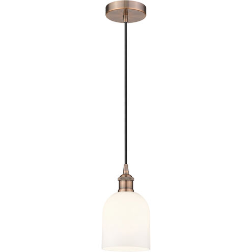 Edison Bella 1 Light 5.5 inch Antique Copper Cord Hung Mini Pendant Ceiling Light