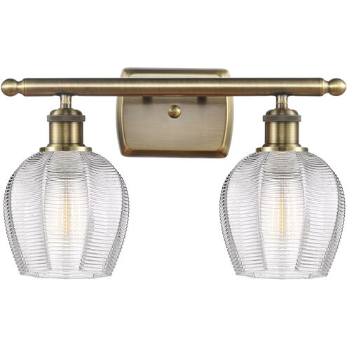 Ballston Norfolk LED 16 inch Antique Brass Bath Vanity Light Wall Light in Clear Glass