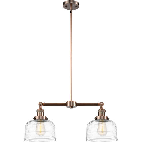 Franklin Restoration Bell 2 Light 21 inch Antique Copper Island Light Ceiling Light