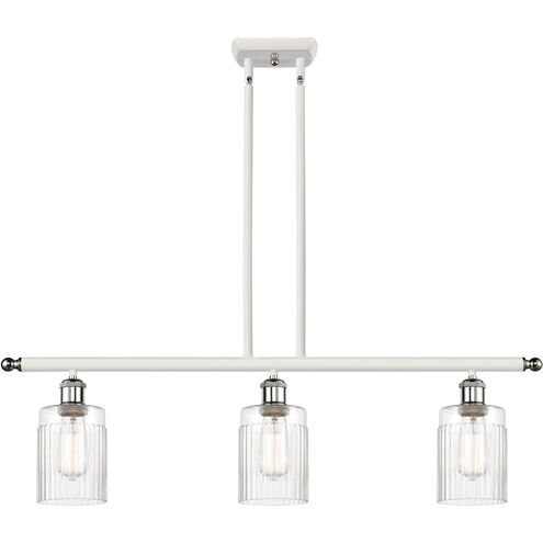 Ballston Hadley LED 36 inch White and Polished Chrome Island Light Ceiling Light in Clear Glass, Ballston