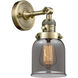 Franklin Restoration Small Bell LED 5 inch Antique Brass Sconce Wall Light, Franklin Restoration