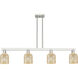 Bridal Veil Island Light Ceiling Light in Brushed Satin Nickel, Mercury Glass