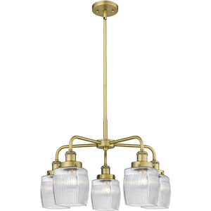 Colton 5 Light 23.5 inch Brushed Brass Chandelier Ceiling Light