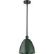 Ballston Plymouth Dome LED 9 inch Oil Rubbed Bronze Pendant Ceiling Light in Matte Green