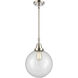 Downtown Urban Beacon 1 Light 10 inch Polished Nickel Mini Pendant Ceiling Light in Clear