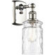 Candor 1 Light 4.75 inch Clear Water Glass Sconce Wall Light in Polished Nickel, Ballston