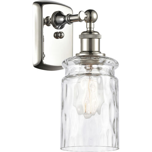 Candor 1 Light 4.75 inch Clear Water Glass Sconce Wall Light in Polished Nickel, Ballston