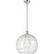 Ballston Deco Swirl LED 13.75 inch Polished Chrome Pendant Ceiling Light