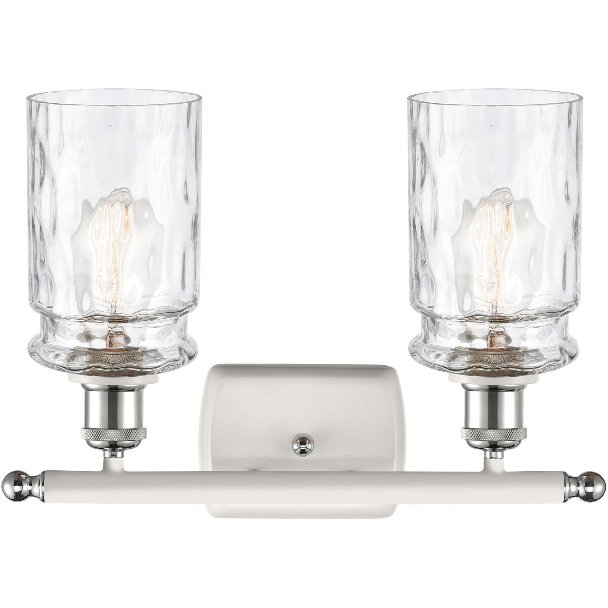 Ballston Candor LED 16 inch White and Polished Chrome Bath Vanity Light Wall Light in Clear Waterglass, Ballston