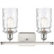 Ballston Candor LED 16 inch White and Polished Chrome Bath Vanity Light Wall Light in Clear Waterglass, Ballston