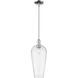 Chelsea 1 Light 8 inch Polished Chrome Mini Pendant Ceiling Light in Seedy Deco Swirl Glass