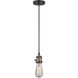 Franklin Restoration Bell LED 8 inch Black Antique Brass Mini Pendant Ceiling Light in Clear