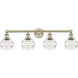 Edison Rochester 4 Light 32.88 inch Antique Brass Bath Vanity Light Wall Light