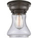Aditi Bellmont 1 Light 6 inch Oil Rubbed Bronze Flush Mount Ceiling Light in Seedy Glass, Aditi