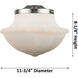 Franklin Restoration Large Oxford LED 12 inch Brushed Satin Nickel Mini Pendant Ceiling Light in Seedy Glass, Franklin Restoration