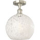 Ballston White Mouchette 1 Light 10.00 inch Semi-Flush Mount