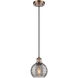 Ballston Athens Deco Swirl 1 Light 5.88 inch Antique Copper Cord Hung Mini Pendant Ceiling Light