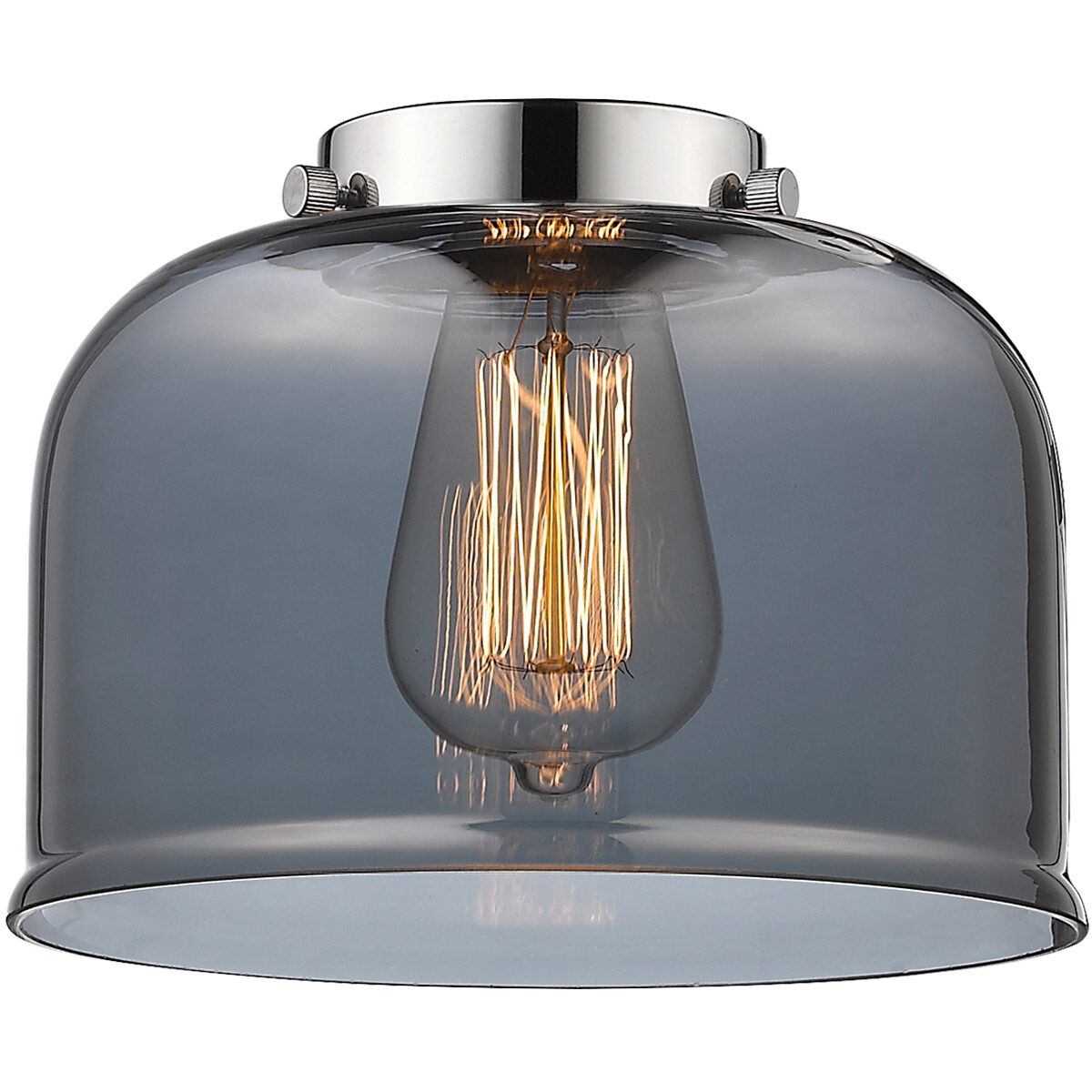 Large Bell Plated Smoke Glass, Large, Bell