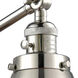 Appalachian 18 inch 100 watt Polished Nickel Swing Arm Wall Light, Franklin Restoration