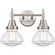 Caden LED 16 inch Satin Nickel Bath Vanity Light Wall Light in Clear Glass