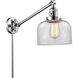 Large Bell 21 inch 3.50 watt Polished Chrome Swing Arm Wall Light, Franklin Restoration