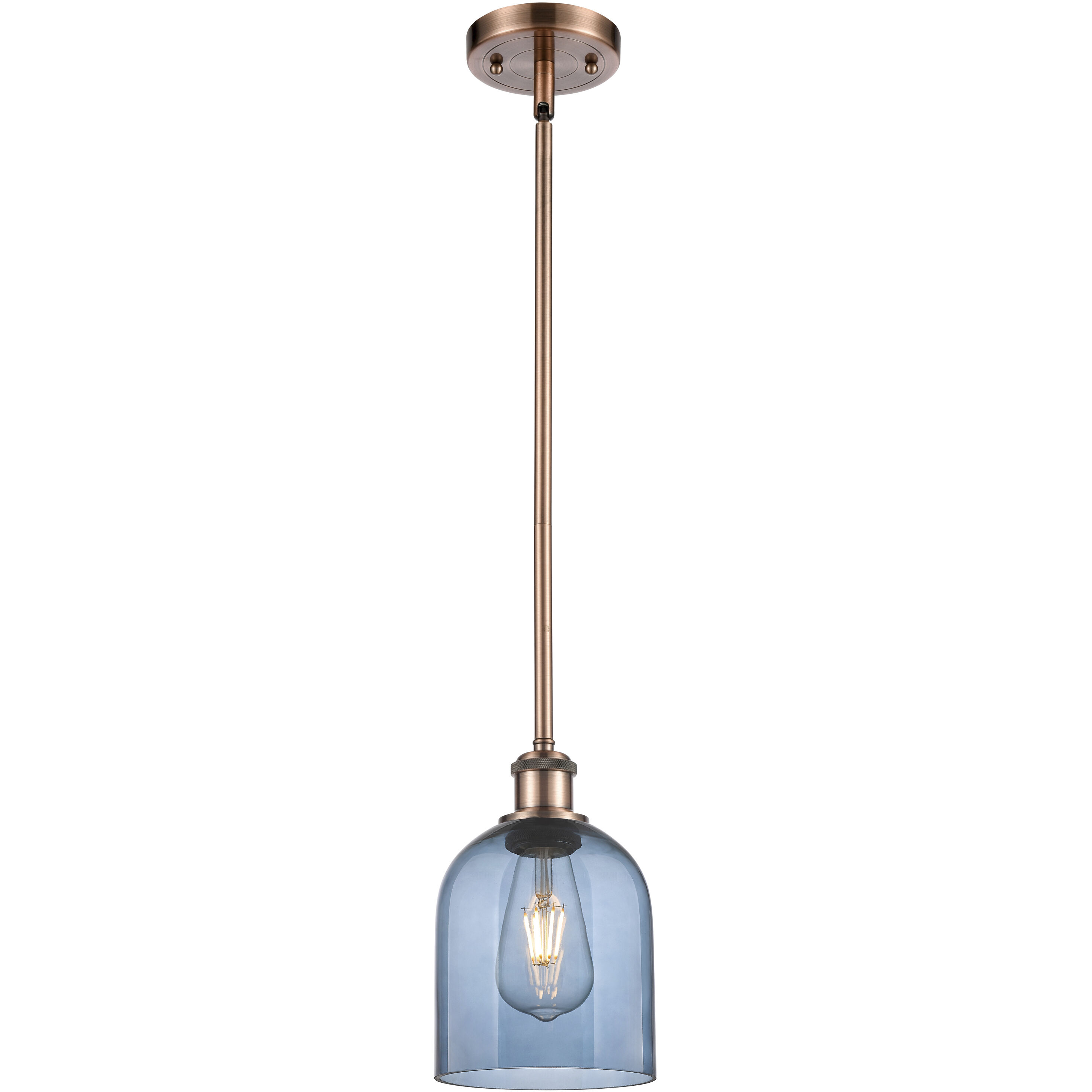 Ballston Bella 1 Light 5.5 inch Antique Copper Stem Hung Mini Pendant Ceiling Light