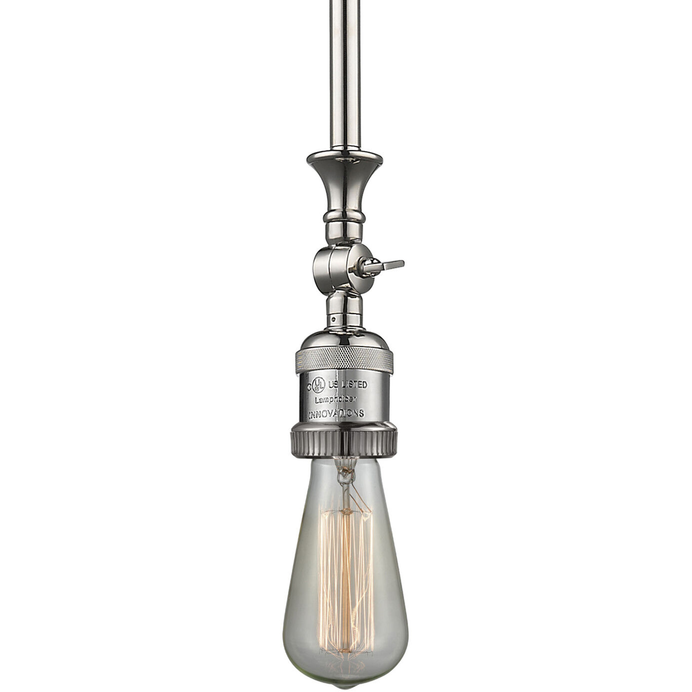 Franklin Restoration Bare Bulb 1 Light 4 inch Polished Nickel Mini Pendant Ceiling Light in Incandescent, Franklin Restoration