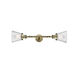 Franklin Restoration Small Cone LED 6 inch Antique Brass Bath Vanity Light Wall Light in Seedy Glass, Franklin Restoration