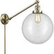 XX-Large Beacon 20 inch 60.00 watt Antique Brass Swing Arm Wall Light, Franklin Restoration