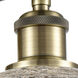 Ballston Belfast 1 Light 6 inch Antique Brass Sconce Wall Light in Incandescent, Clear Crackle Glass, Ballston