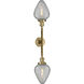 Franklin Restoration Geneseo 2 Light 17 inch Brushed Brass Bath Vanity Light Wall Light, Franklin Restoration