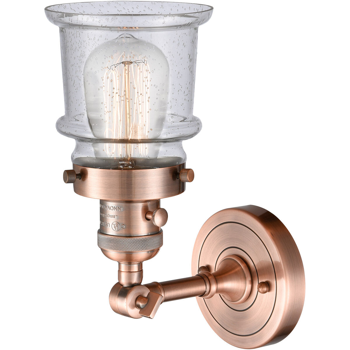 Franklin Restoration Small Canton LED 6.5 inch Antique Copper Sconce Wall Light, Franklin Restoration