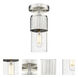 Bolivar 1 Light 4 inch Satin Nickel Flush Mount Ceiling Light in Seedy Glass