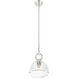 Downtown Urban Hudson 1 Light 8 inch Satin Nickel Mini Pendant Ceiling Light
