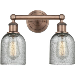 Caledonia 2 Light 14 inch Antique Copper Bath Vanity Light Wall Light in Charcoal