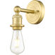 Edison 1 Light 4.5 inch Satin Gold Sconce Wall Light